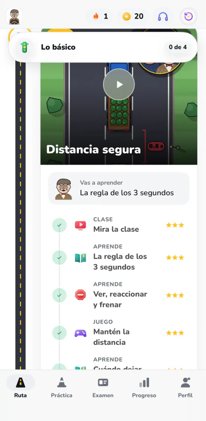 Pantalla de Abuelito Driving School